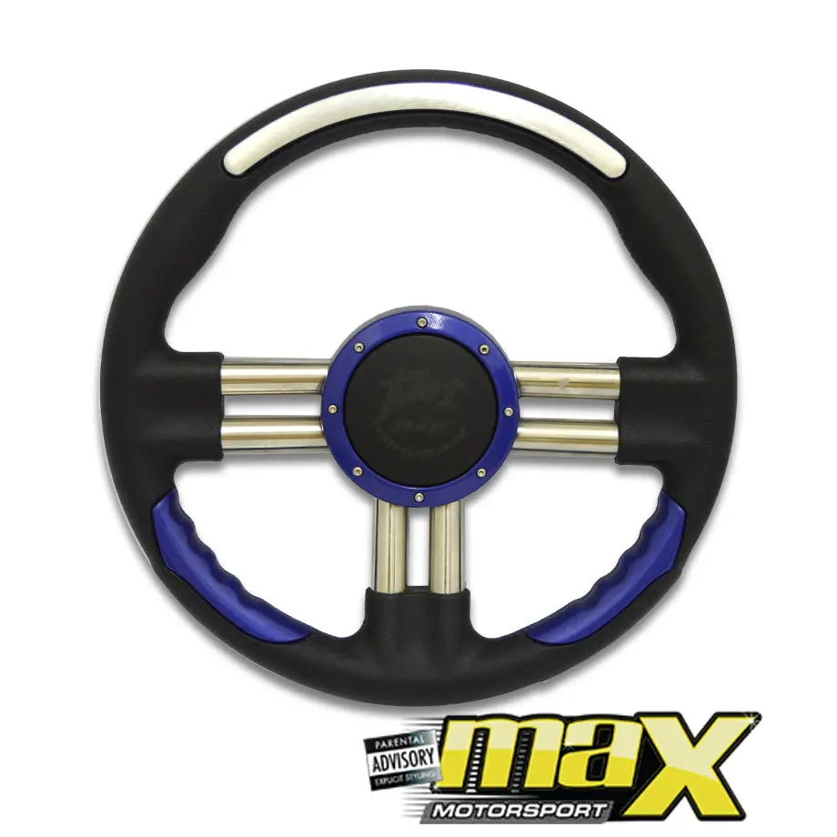 F1 Sports Style Steering Wheel (Blue) 1