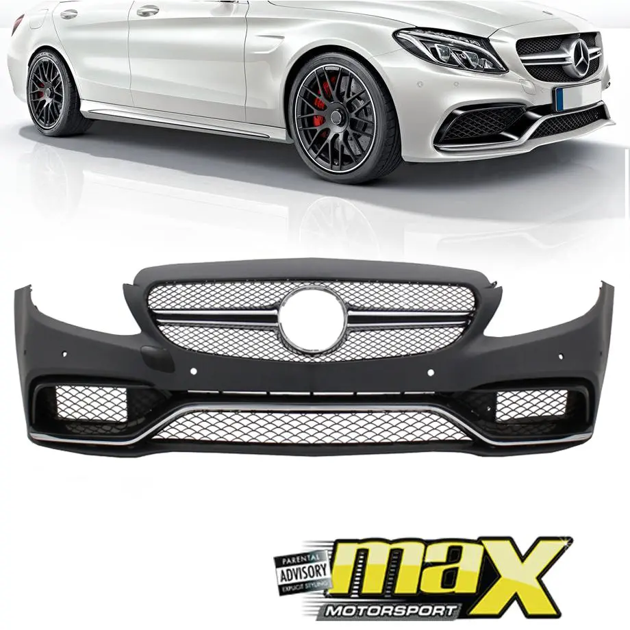 Merc W205 C63 Style Front Bumper Upgrade (14-18) 1