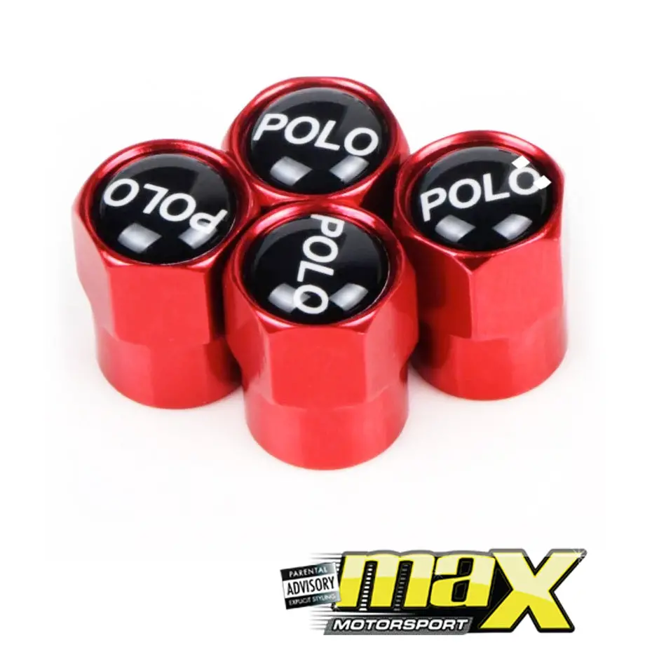 Vw Polo Aluminium Valve Caps (Red) 1