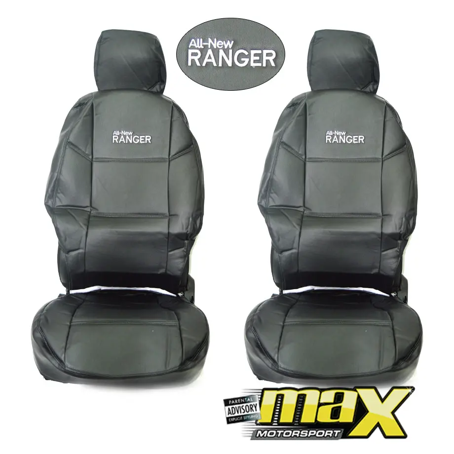 Ranger Single Cab (12-On) Custom Logo Seat Covers Pvc Leather Look 1