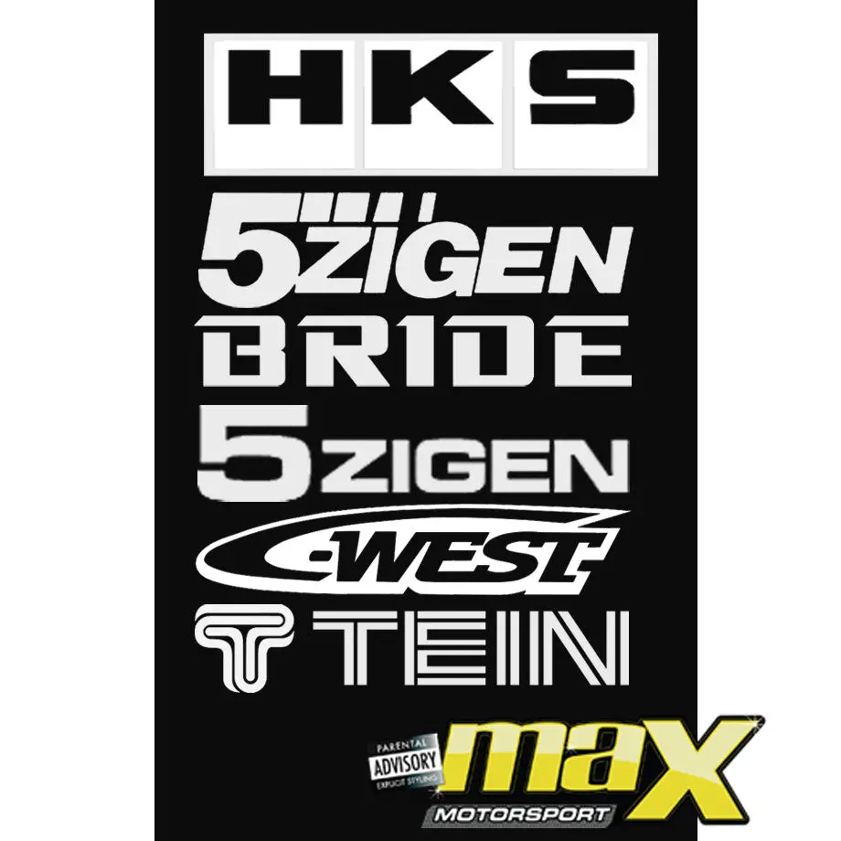 Universal 10-Piece Jdm Racing Door Sticker Kit 1