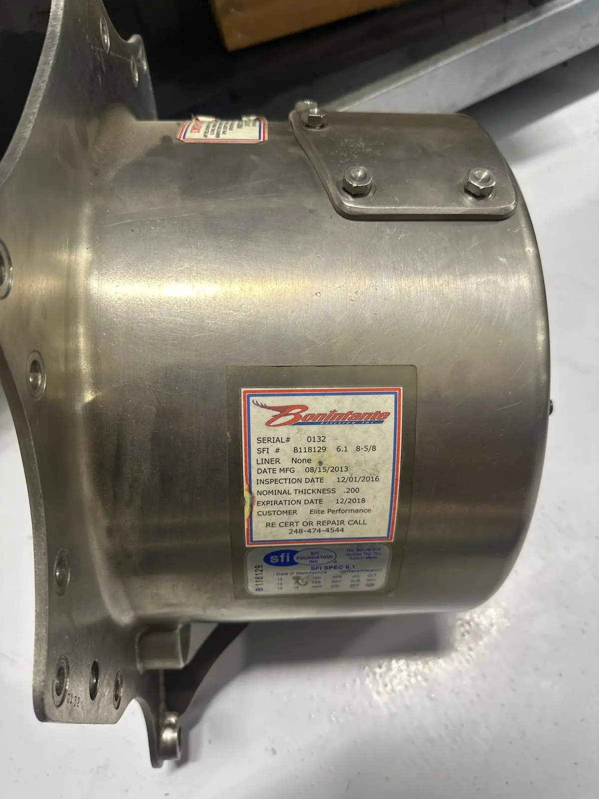 Boninfante Titanium Bellhousing Ps 1