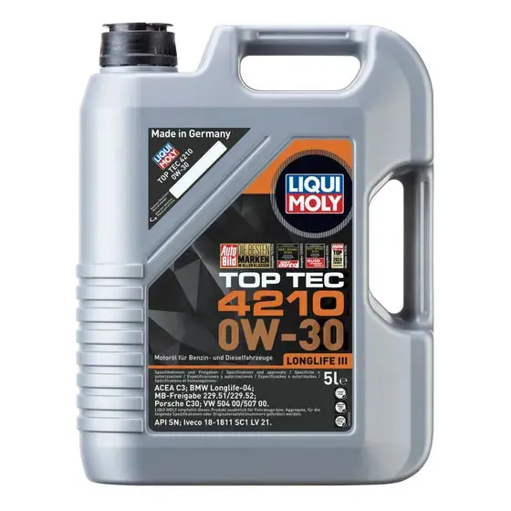 Liqui Moly Top Tec 4210 0W30 Synthetic Technology Engine Oil 2