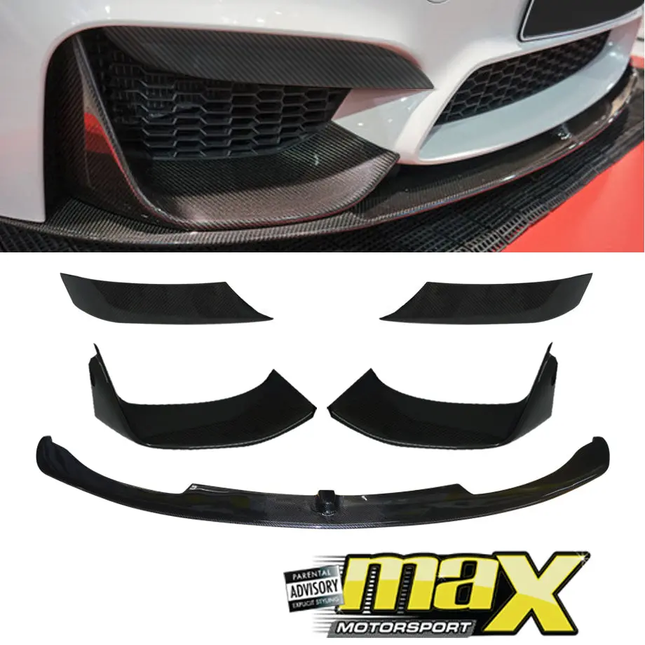 Bm F80 M3/F82 M4 5-Piece Carbon Fibre Front Spoiler Kit 1