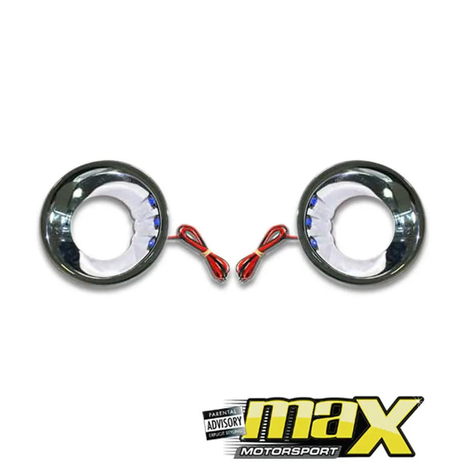 Nissan Navara (05-On) Chrome Fog Lamp Surround With Led 1