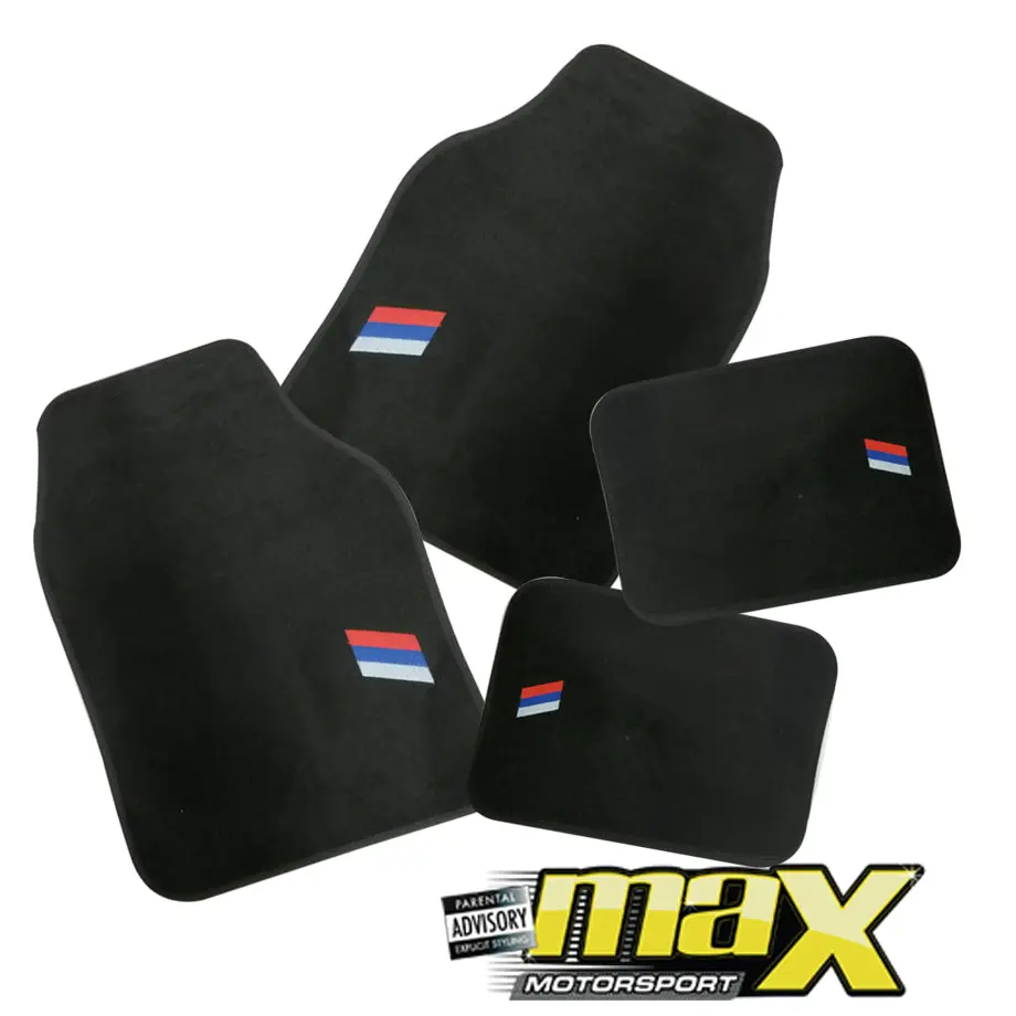 3-Stripe M Style Car Mats (4-Piece) 1