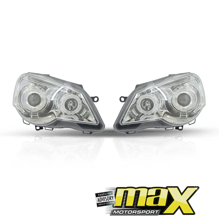 Vw Polo Vivo / 9N3 Angel Eye Headlights (Chrome) 1