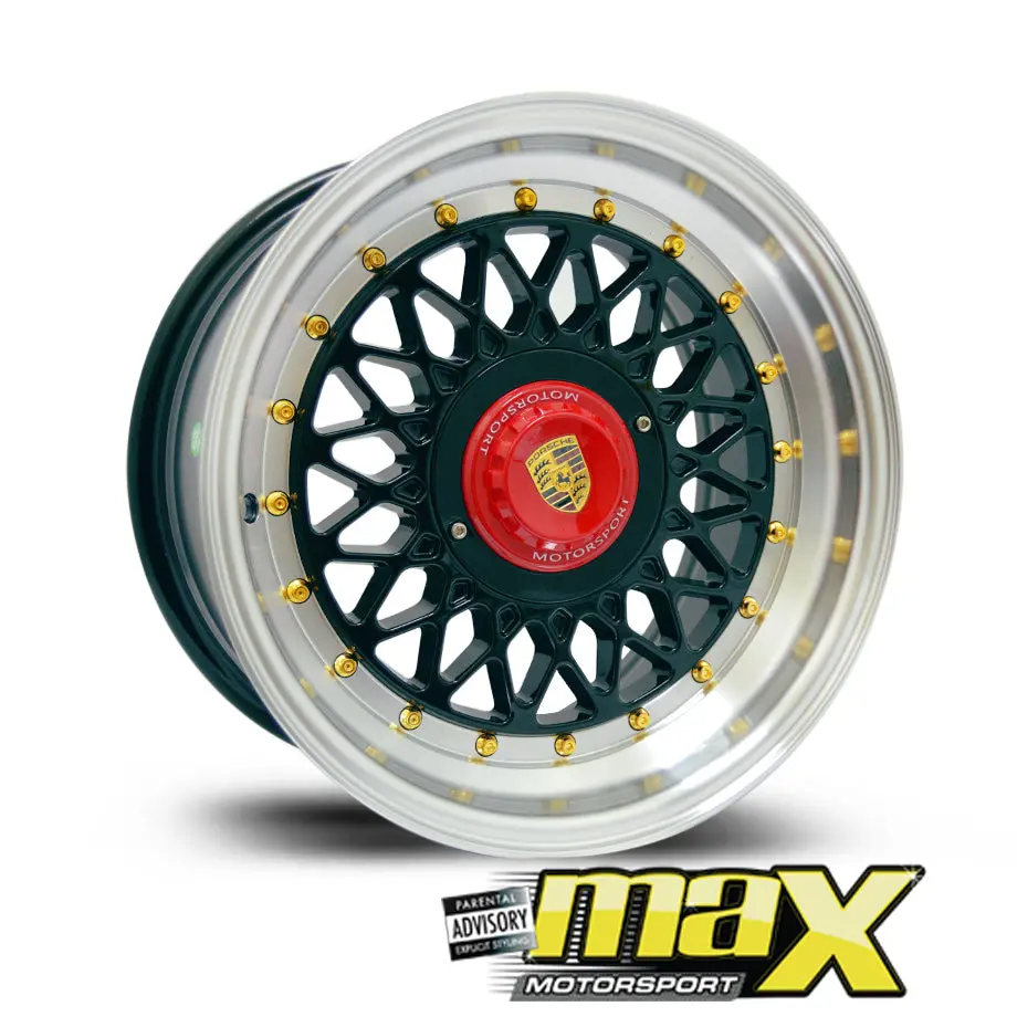 15 Inch Mag Wheel - Mx355 Porsche Mesh Replica Wheel (4X100/114.3 Pcd) 1