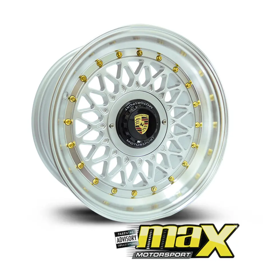 15 Inch Mag Wheel - Mx355 Porsche Mesh Replica Wheel (4X100/108 Pcd) 1