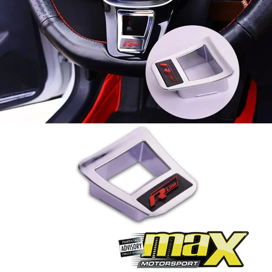 Vw Polo 7 / Golf 7 Chrome R-Line Steering Wheel Inserts 1