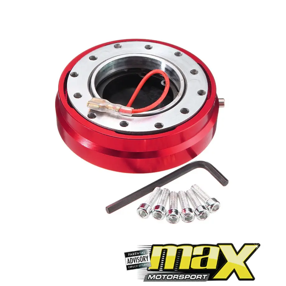 Universal Quick Release Steering Wheel Hub Kit (Red) 1