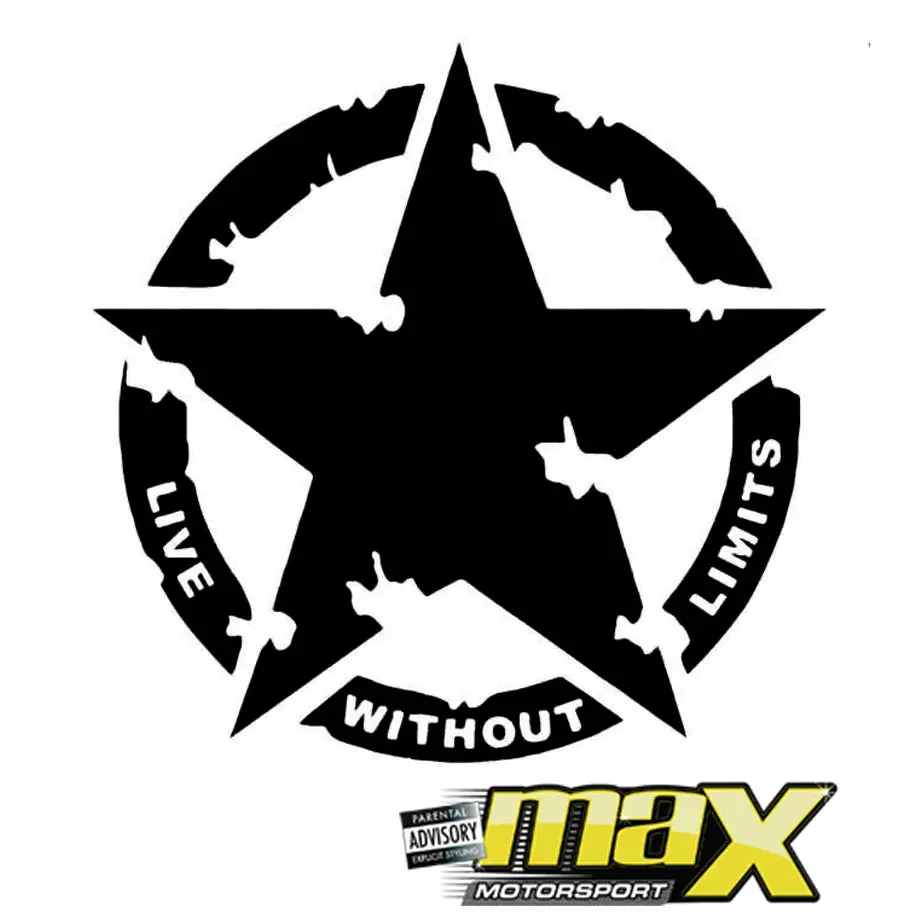 Universal Rubicon Live Without Limits Star Sticker Kit 1