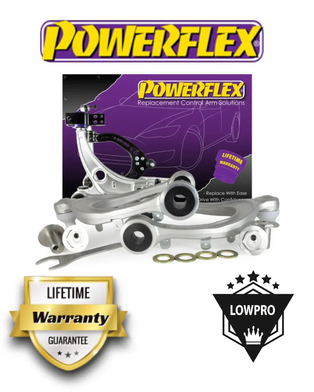 Powerflex Front Upper Control Arm Inc Bush Kit Adjustable Pff75k-304G Tesla Model 3 1