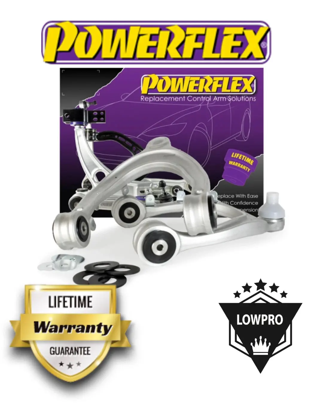 Powerflex Front Upper Control Arm Inc Bush Kit Pff75k-304 For Tesla Model 3 1