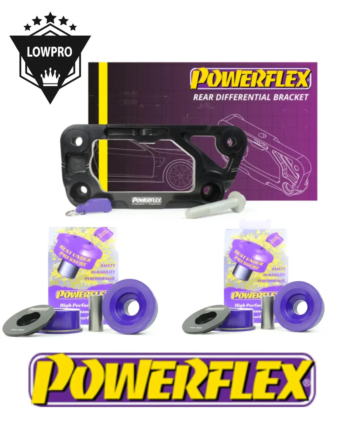 Pre Order Powerflex Dual Mount Rear Diff Bracket & X2 Bush Kit – Bmw M4 F82 / F83 1
