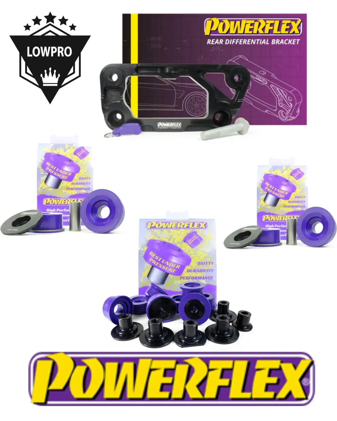 Pre Order Powerflex Full Rear Diff Bush Kit & Dual Mount Bracket – Bmw M2 F87 1