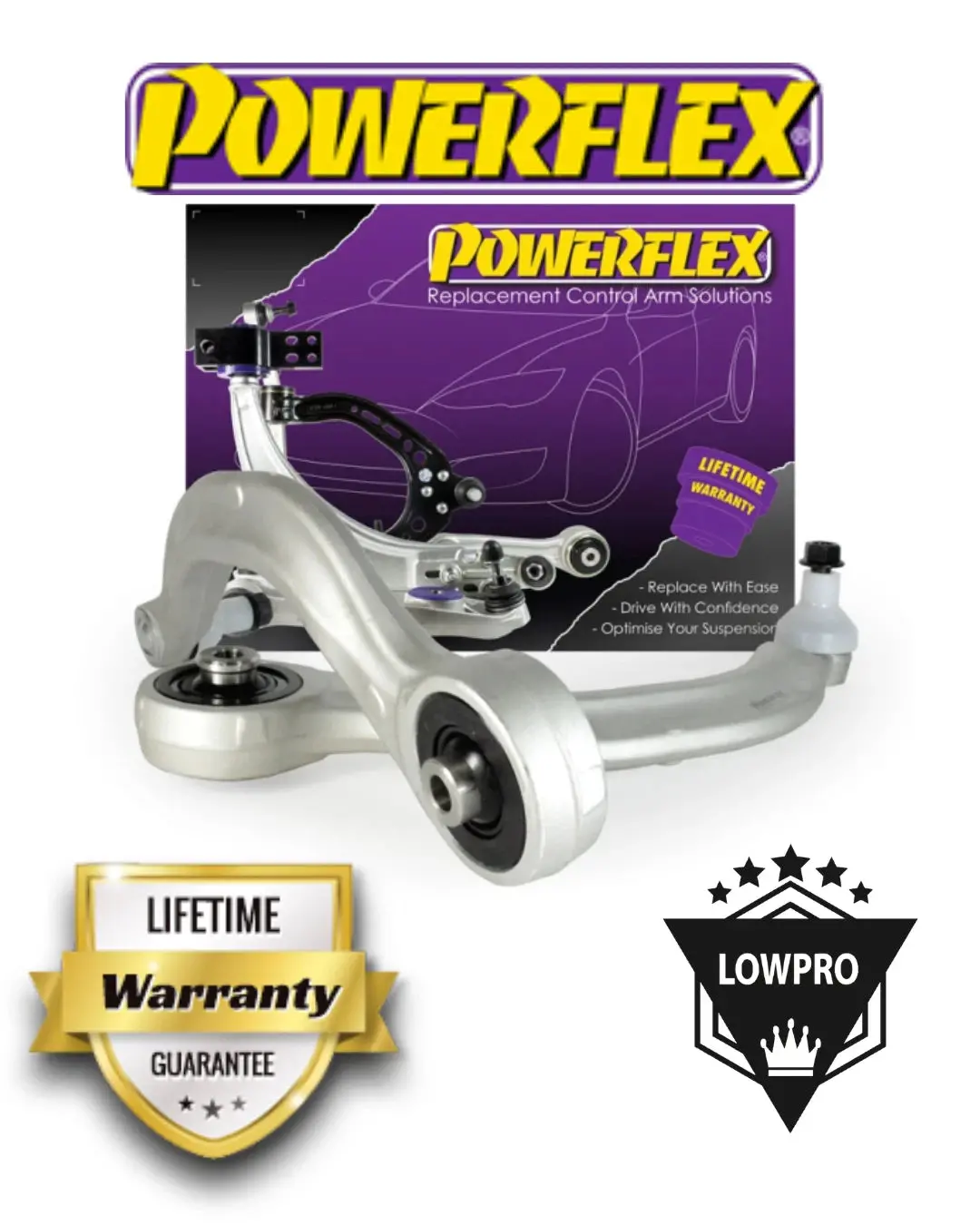 Powerflex Front Lower Comp Link Inc Bush Kit Pff75k-302 For Tesla Model 3 1
