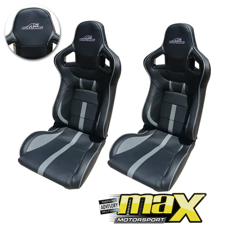 Reclinable Racing Seats - Ac Racing Logo - Pvc (Pair) 1