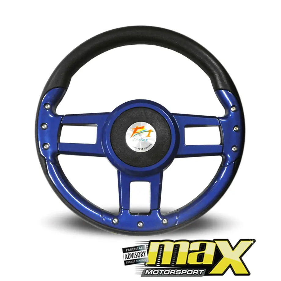 F1 Sports Steering Wheel - Velociti Style (Blue) 1