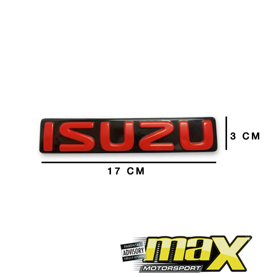 Isuzu Grille Badge Emblem - Red 1