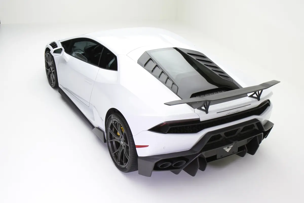 Vorsteiner Lamborghini Huracan Novara Edizione Aero Rear Bumper Diffuser Carbon Fiber Pp 2X2 Glossy 1