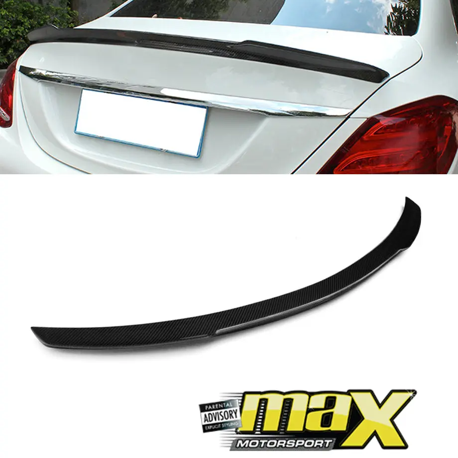 Merc W205 M4 Style Carbon Fibre Boot Spoiler 1