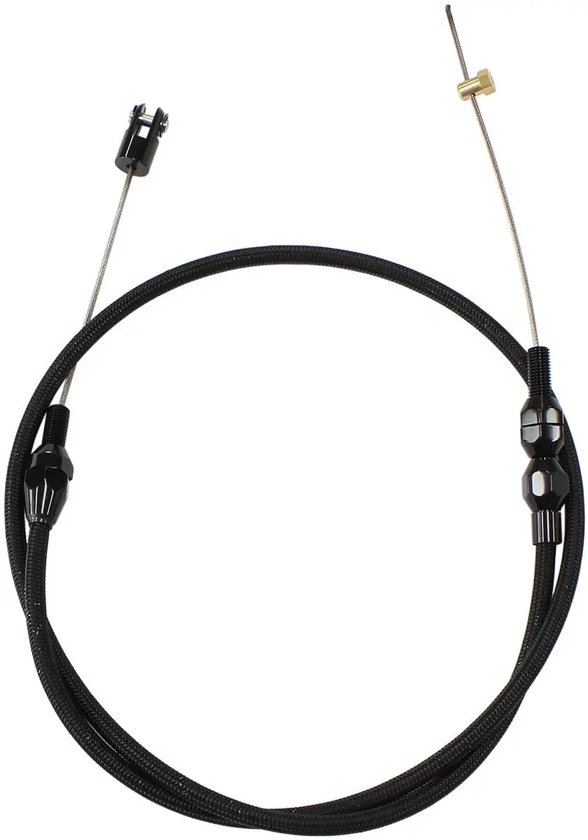 Stainless Steel Black-Themed Throttle Cable – Corrosion-Resistant And Aesthetic 1