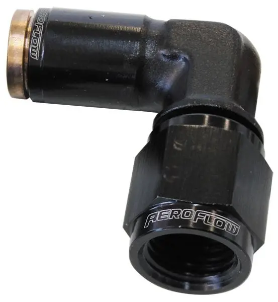 90-Degree -3An To 3/16" Push-To-Connect Fitting – 120 Series Black Anodized (Af123-03-02Blk) 1