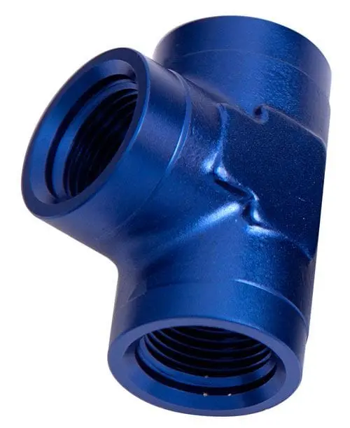 1/4" Npt Female Pipe Tee Fitting – Af917-04, Brass Construction 1