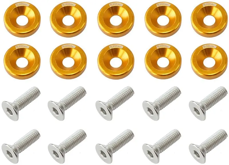 Billet Dress-Up Af64-4365G M6 X 1.0Mm Fender Bolt Kit – 20Mm Underhead Length 1