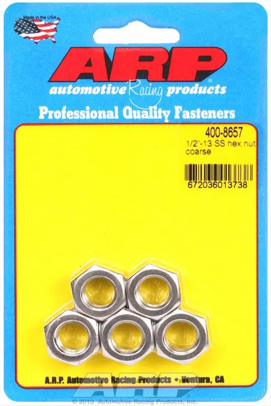 Arp Black Oxide Hex Nuts – Precision-Machined Fasteners 1