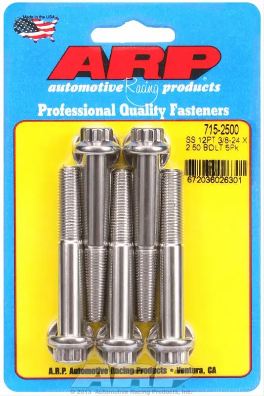 Arp Stainless Steel High-Strength Bolts – Corrosion-Resistant Fasteners, Kit #715-2500 1