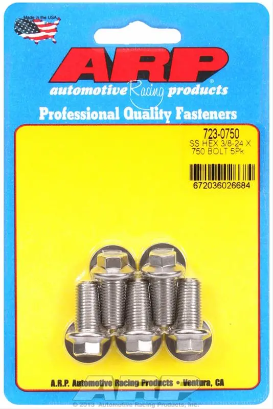 Arp Stainless Steel Socket Head Cap Screws – 3/8"-24 X 3/4", Corrosion-Resistant (723-0750) 1