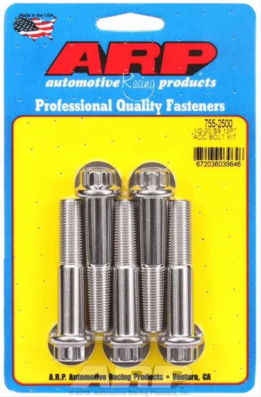 Arp 755-2500 Stainless Steel Engine Fasteners – Grade 8740 Alloy 1
