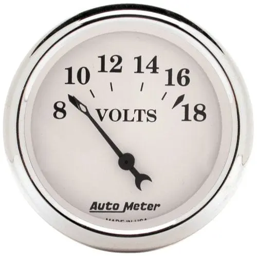 Old Tyme White Series Analog Voltmeter – Au1692, Classic Gauge Styling 1