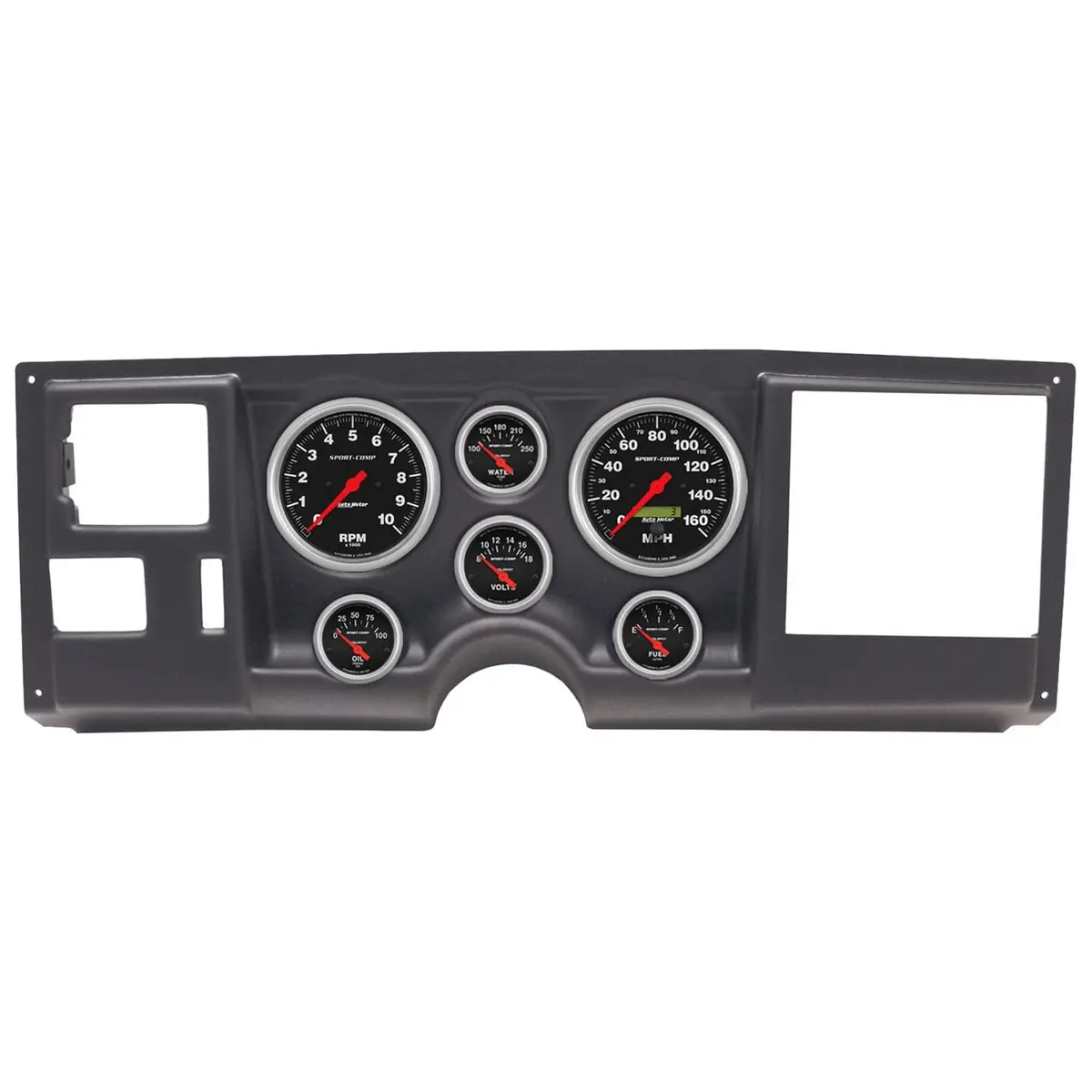 Autometer Sport-Comp Analog Instrument Cluster – 5-Gauge Dash Panel Kit 1