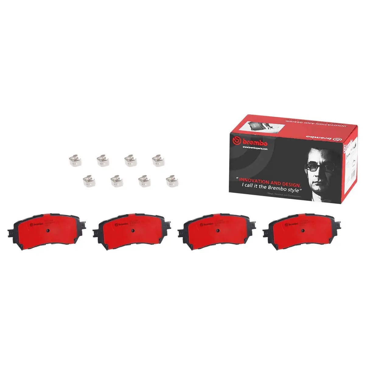 Brembo P49048N Nao Ceramic Brake Pads For Quiet, Low-Dust Stopping Power 1