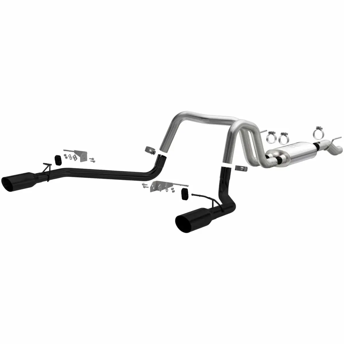 Magnaflow 19562 Black Series Cat-Back Exhaust System – Dual Rear Exit, Stainless Steel 1