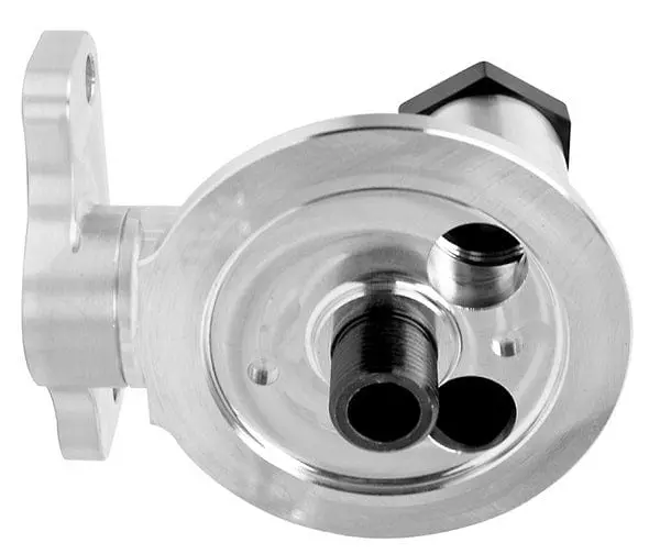 Billet Remote Oil Filter Mount – Firewall-Mounted Bracket With An Fittings 1