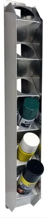 Vertical Aerosol Can Storage Rack – Holds Six 12-Ounce Cans, Compact Design 1