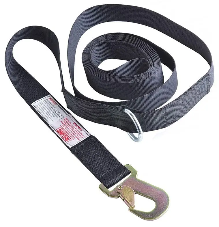 Heavy-Duty 15-Foot Recovery Tow Strap With Reinforced Ends 1