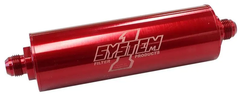 Red Anodized Billet Inline Fuel Filter – 20-Micron High-Flow Design Sy202-202412 1